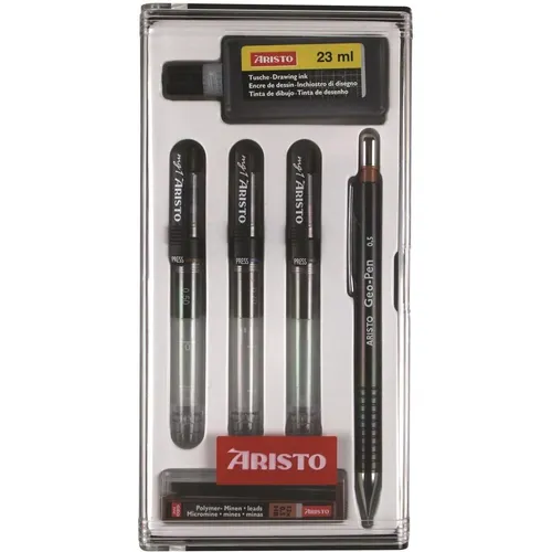 Tuschefüller-Set mg1 College - 3 Stifte in verschiedenen Strichstärken - Vielseitiges Tuschefüller-Set mit 3 Stiften (0,10/0,30/0,50mm) und Zubehör. Ideal für präzises Zeichnen und Schreiben, inklusive Nachfülltusche und Ersatzminen.