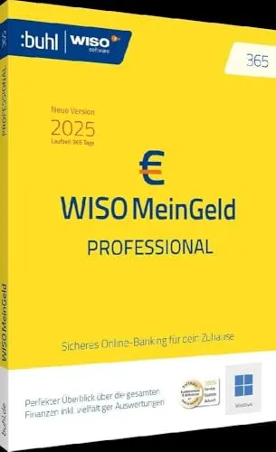 WISO Mein Geld Professional 365 | 2025 | Ein Online-Banking für alle Konten | Perfekter Überblick über Ihre Finanzen | Prof.: Mehr Auswertungen, ... Zuhause (Laufzeit 365 Tage) (Buhl Finance)