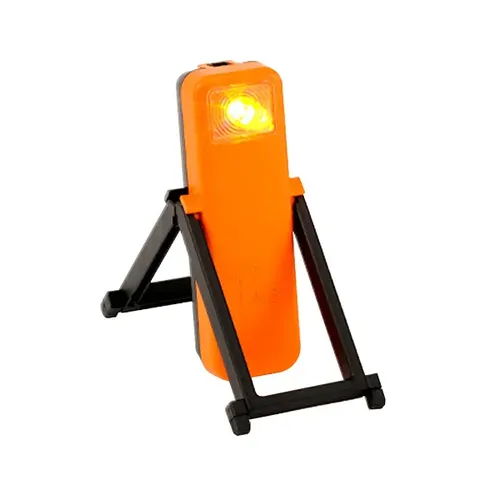 Leina-Werke Warnleuchte mit 180° LED - Zugelassene Warnleuchte für den Straßenverkehr mit 180° Lichtausstrahlung. Einfach aufstellbar dank ausklappbarem Standfuß und spritzwassergeschützt nach IP54.