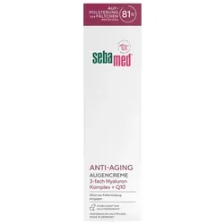 Sebamed Anti-Aging Augencreme 15 ml - Faltenreduzierung - Medizinische Körperpflege mit 3-fach Hyaluronsäure zur effektiven Faltenminderung und Feuchtigkeitsversorgung, ideal für empfindliche Haut um die Augen.