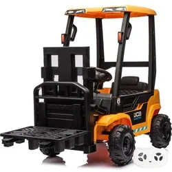 JCB Gabelstapler für Kinder 12V - Spaß und Lernen für 2 bis 6 Jahre - Elektrofahrzeug mit Fernbedienung und Soft-Start-Funktion, fördert motorische Fähigkeiten und Selbstvertrauen, ideal für kleine Baustellenabenteuer.