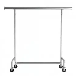 SONGMICS Rollgarderobe HSR11SV1 - Flexibel und Mobil - Garderobenständer mit fahrbaren Rollen, ideal für flexibles Raumdesign. Maße: 110,0 - 150,0 x 160,0 cm, aus robustem Stahl für langlebige Nutzung.