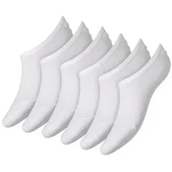 s.Oliver Füßlinge essentials (6-Paar) mit rutschfester Silikonschicht weiß 35-38