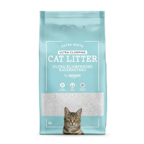 by Amazon weißes Ultra-Klumpstreu für Katzen 10L
