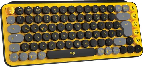 Logitech POP Keys - Kabellose Bluetooth-Tastatur - Eingabegeräte mit Brown Tactile-Tastenschaltern für ein angenehmes Tippgefühl, ideal für kreative Arbeiten und Home Office.