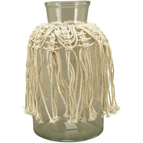 Exner Makramee Windlicht, Glas, 14x14x25 cm, 243107