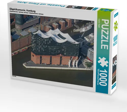 CALVENDO Puzzle Elbphilharmonie, Hamburg - 1000 Teile - Klassisches Puzzle mit beeindruckendem Motiv der Elbphilharmonie, ideal für entspannte Stunden und die Förderung der Konzentration.