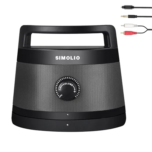 SIMOLIO Lautsprecher für Fernseher, TV Hörverstärker für Senioren Kabellos, Bluetooth Sprachverstärker für Hörgeschädigte, Tragbare Soundbar, Einfache Bedienung, Ersatz für Kopfhörer, TV Besser Hören
