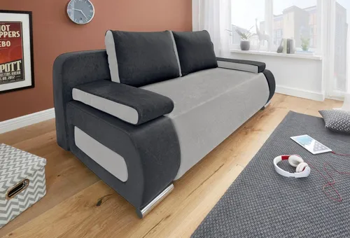 COLLECTION AB Schlafsofa Moritz - Komfort mit Bettfunktion & Stauraum - Sofa mit Federkern, Bettfunktion und praktischem Bettkasten, ideal für Gästebetten und platzsparende Lösungen. Made in Europe.