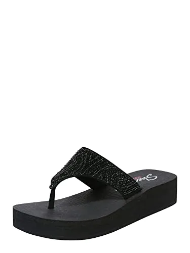 Damen Skechers - Stein Candy 31614 Zehentrenner Plateau Keilabsatz Sandalen