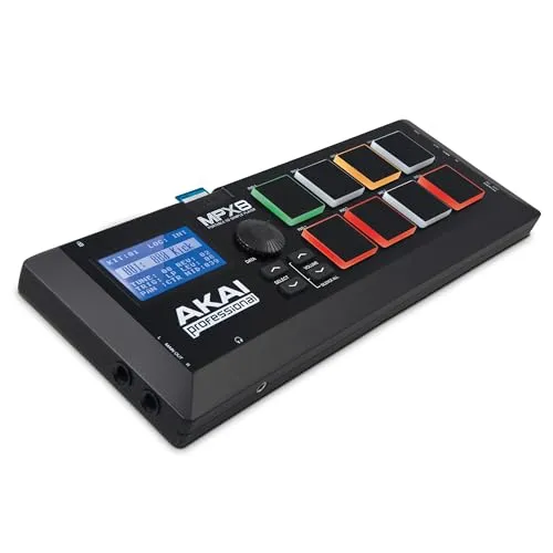 AKAI Professional MPX8 - Portabler Sample Pad Controller - Mehrspurrekorder mit 8 druckempfindlichen Pads, ideal für das Triggern von Sounds. Inklusive SD-Kartenslot und kostenloser Loop Library für kreative Musikproduktion.