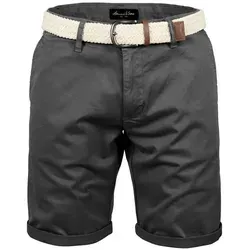 Amaci&Sons Chinoshorts BERWYN Herren Bermuda Short inkl. Gürtel W34 - Stylische Chinoshorts für Herren im Regular Fit, gefertigt aus pflegeleichtem Baumwollmix. Ideal für warme Tage, inklusive Gürtel für den perfekten Sitz.