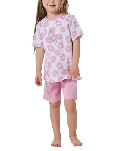 Schiesser Mädchen Schlafanzug Set Pyjama kurz - 100% Organic Bio Baumwolle - Schlafanzüge für Mädchen, aus weicher Single-Jersey-Qualität und mit modischem Boxy Style für optimalen Tragekomfort.