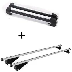 Skiträger VDP-S4 4 Paar Ski + Relingträger Tiger XL kompatibel mit für Mitsubishi Outlander PHEV ab 14