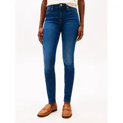 Tommy Hilfiger Skinny-fit-Jeans COMO Skinny RW ACE mit Logo-Badge und knöchellangem Schnitt Baumwollmischung, skinny fit blau 34