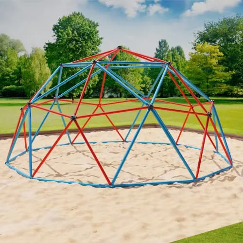VESKA Klettergerüst DomeClimber 12FT - Kletterspaß für Kinder - Schaukeln und Klettern im eigenen Garten! Das witterungsbeständige Klettergerüst bietet Platz für bis zu 4 Kinder und ist aus rostfreiem, feuerverzinktem Stahl für langanhaltenden Spielspaß.