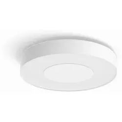 Philips Hue Xamento Large Bathroom Ceiling Light - Weiß - Lampen für größere Bäder mit modernem Design, Millionen von Farben und einzigartigen Lichteffekten für ein angenehmes Ambiente. Energieeffizient mit 25.000 Stunden Lebensdauer und IP44 Schutz.