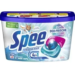 Spee Power Caps Frische Kick 4 in 1 Vollwaschmittel S18FK , 0,216 kg - Box , 18 Waschladungen