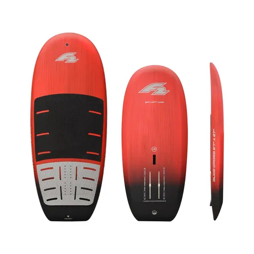 F2 Kiteboard Foil Board Glide Cross Team 110 l Rot 2024/25 - Windsurfboard mit 110 l Volumen, ideal für Anfänger und Fortgeschrittene. Perfekt für Foiling, bietet Stabilität und Kontrolle auf dem Wasser. Attraktives rotes Design.