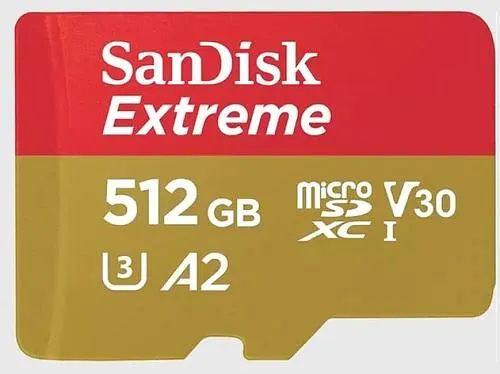 SanDisk Extreme microSDXC UHS-I Speicherkarte 512 GB - Rasante 190 MB/s Übertragung, ideal für Smartphones, Actionkameras und Drohnen, A2-Klassifizierung für schnelle In-App-Performance
