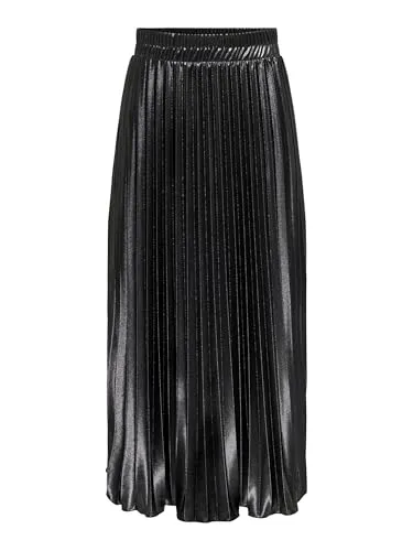ONLY Faltenrock grau S - Eleganter Faltenrock in anthrazit, aus 100% Polyester, ideal für stilvolle Outfits und vielseitig kombinierbar.