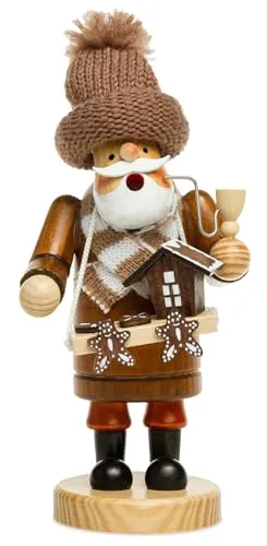 SIKORA RM-A Räuchermännchen - Lebkuchenhändler in 3 Größen - Hochwertiges Holz-Räuchermännchen im ausgefallenen Design, erhältlich in 3 Höhen (15 cm, 19,5 cm, 36 cm). Ideal für Standard Räucherkegel und perfekt für die festliche Weihnachtsdeko.
