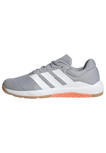 adidas Damen Dropset Base Training Shoes – Halo Silver/FTWR White/Beam Orange, 42 EU - Stylische Trainingsschuhe für Damen mit regulärem Schnitt und robustem Textil-Obermaterial. Ideal für den täglichen Einsatz und optimalen Komfort.
