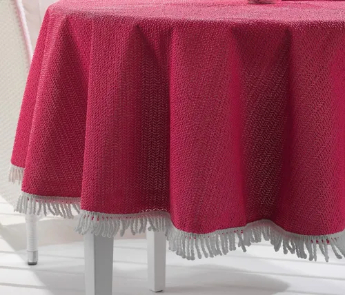 Beautex Tischdecke rot Eckig 130 x 160 cm für Garten und Balkon - Strapazierfähige, rutschfeste Tischdecke in leuchtendem Rot, ideal für Outdoor-Aktivitäten wie Camping. Pflegeleicht bei 30°C, perfekt für jeden Anlass.