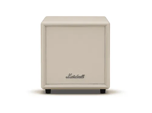MARSHALL Heston Sub 200 Subwoofer, Cream - Soundbar Subwoofer für kraftvollen Bass und erstklassigen Klang, ideal für Musikliebhaber und Heimkino-Enthusiasten.