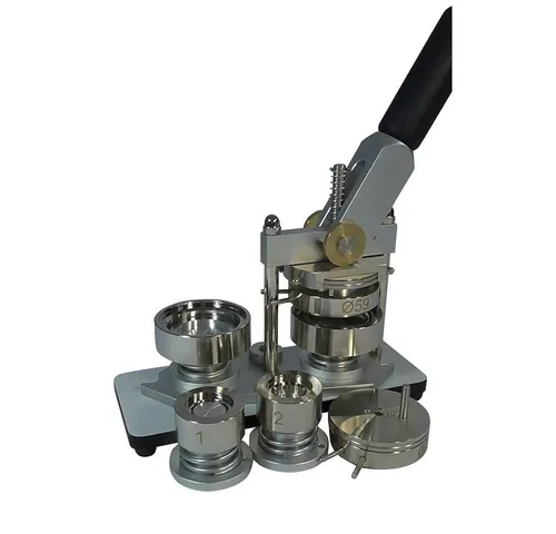 Badgematic Buttonmaschine-Set Flexi Multi 100 für verschiedene Button-Größen - Vielseitiges Set zur Herstellung von Buttons in verschiedenen Größen, ideal für kreative Projekte und DIY-Anwendungen.