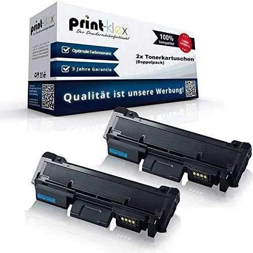 2X Print-Klex Toner für Samsung Xpress M2675 Series - Toner für Samsung Drucker, 2x Premium Kartuschen mit je 3.000 Seiten Reichweite bei 5% Deckung – ideal für hohe Druckvolumen und brillante Ausdrucke.