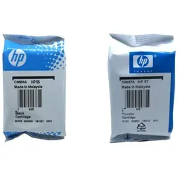 Original HP 56 & 57 Tintenpatronen für DeskJet & PSC - 4-farbiges Tintenpatronen-Set für zuverlässige Druckqualität, kompatibel mit zahlreichen HP Druckermodellen für bis zu 510 Seiten pro Patrone.