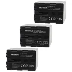 EXTENSILO 3x Akku kompatibel mit Sony MVC-CD400, MVC-CD500, MVC-CD250, MVC-CD300, MVC-CD350 Kamera (4800 mAh, 7,2 V, Li-Ion)
