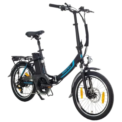 smartEC Camp-20D E-Bike Klapprad - 250W Hinterradmotor, 20 Zoll, klappbar und bis zu 100 km Reichweite für flexibles Fahren