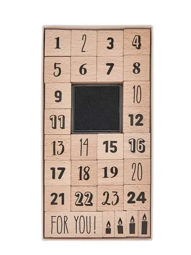creativ company Stempelset - verschiedene Motive in Schwarz, ideal für kreative Projekte und DIY-Adventskalender