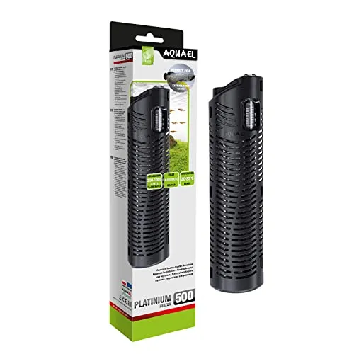 Aquael Platinium Heater 500W - Heiz- & Kühlvorrichtungen für Aquarien, mit intuitiver Einstellmöglichkeit und eingebautem elektronischen Thermometer für präzise Temperaturkontrolle.