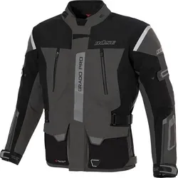 Büse Grado Pro Textiljacke Dunkelgrau / Schwarz 28 - Motorradjacke, wasser- und winddicht mit atmungsaktivem Tactel®-Laminat, ausgestattet mit flexiblen Protektoren und umfangreicher Belüftung für optimalen Fahrkomfort.