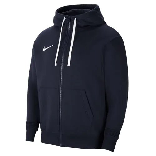 Nike Herren M Nk Flc Park20 Fz Hoodie - Obsidian/White, S EU - Trainingsanzüge & Zweiteiler, weicher Fleece-Stoff für Wärme und Komfort, verstellbare Kapuze schützt vor Kälte, ideal für Sport und Freizeit.