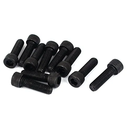 sourcing map 10 Stück 1.5mm Steigung M10 x 35mm Innensechskant Schlüssel Schrauben Kopf Kappe Zylinderkopfschrauben