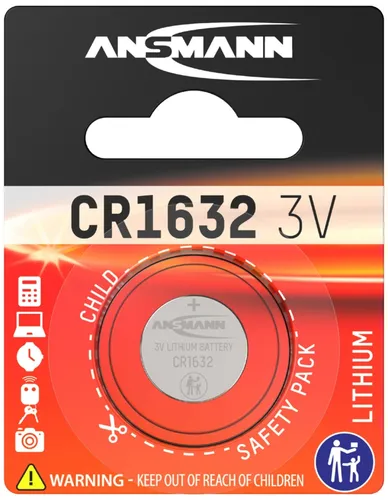 ANSMANN Lithium Knopfzelle 'CR1620', 3,0 Volt, 1er-Blister