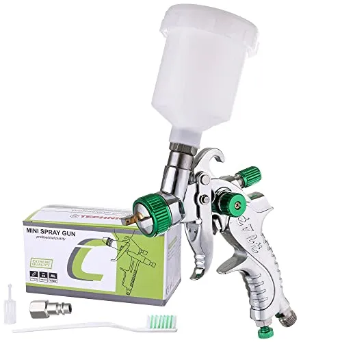 TC TECHNIC Mini Spritzpistole Düse HVLP 1,0mm Lackierpistole Tankinhalt 125ml