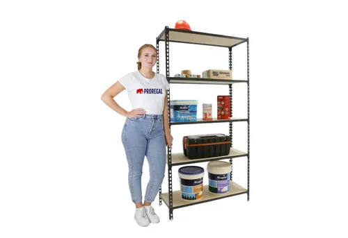 PROREGAL® Schwerlastregal Muli 180x80x30cm - Stabiles Schwerlastregal mit 150kg Fachlast pro Ebene, ideal für Werkstatt und Lager. Schneller Aufbau in nur 10-15 Minuten dank einfachem Einhängesystem.
