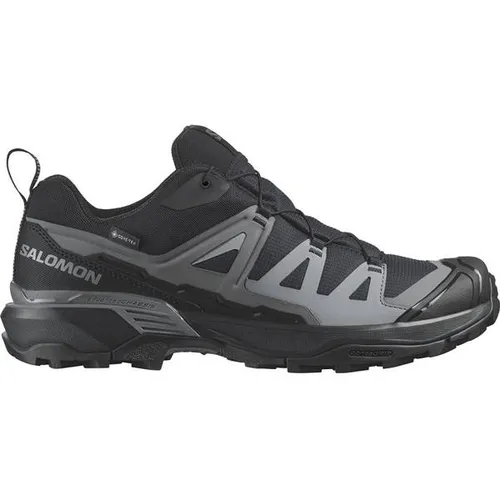 Wanderschuh SALOMON X ULTRA 360 GORE-TEX, Gr. 48, schwarz - Wasserdichte Wanderschuhe mit EnergyCellTM+-Technologie für optimale Dämpfung und Gelenkschutz. Ideal für sportliche Wanderungen, mit Schnellverschluss für einfaches An- und Ausziehen.