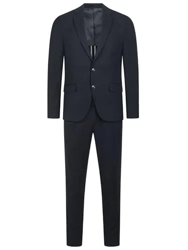 JEFF Herren JFMiller Set Anzug 2-teilig Sakko Hose Bundle | Regular Fit Anzug für Männer in Schwarz, Größe 52 - Eleganter 2-teiliges Anzug-Set für jeden Anlass. Der Regular Fit sorgt für hohen Tragekomfort und eine moderne Silhouette. Hochwertige Verarbeitung mit detailverliebten Akzenten macht diesen Anzug zum idealen Begleiter im Business und bei Festlichkeiten.