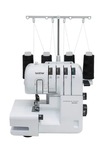 Brother M343DST Overlock-Nähmaschine - Nähmaschine mit extra scharfem Messer, ideal für präzises Nähen und kreative Projekte, inklusive umfangreichem Zubehörpaket für vielseitige Anwendungen.