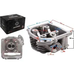 Moretti Zylinderkopf für 4T 50cc Roller 139QMB lange Ventile