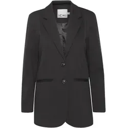 ICHI IHKATE SUS OVERSIZE BL Damen Blazer Longblazer Jacke Long-Blazer mit Knöpfen Stretch und Reverskragen, Größe:L, Farbe:Black (194008)