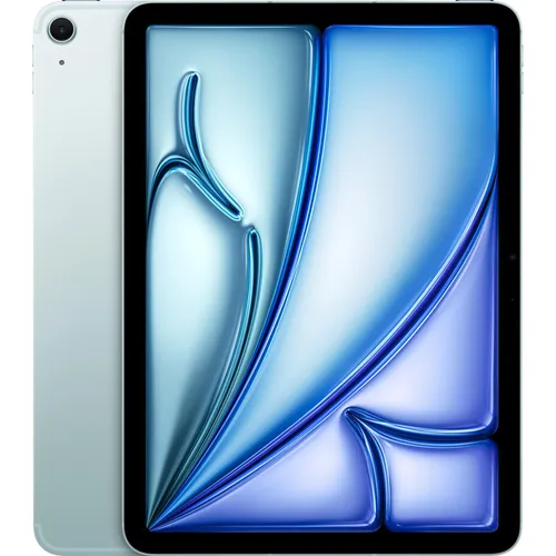 Apple iPad Air 11" mit M3 Chip: Apple Intelligence, Liquid Retina Display, 128 GB, 12 MP Frontkamera/Rückkamera, WLAN 6E + 5G Mobilfunk, Touch ID, Batterie für den ganzen Tag – Blau