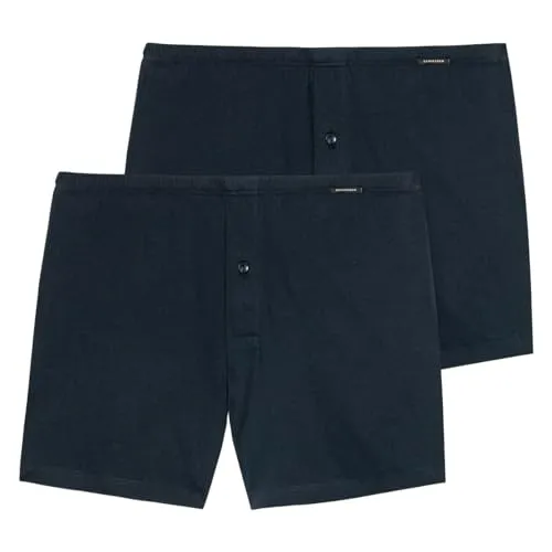Schiesser - Singel-Jersey - Boxershorts - 2er Pack (7 Dunkelblau)