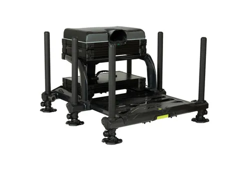 Fox Matrix XR36 Pro Schatten Sitzkiste - Sitzkiepe für Friedfischangeln mit verstellbarem Schultergurt, wasserwaage und 6 stabilen Beinen für optimalen Komfort und Funktionalität.
